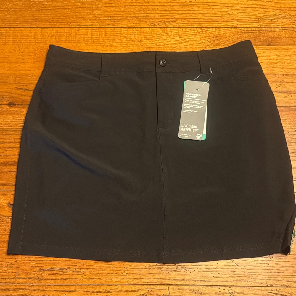 Eddie Bauer Black Skort with Button Accent